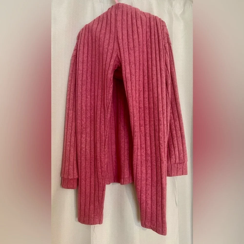 SHEIN Ribbed Lounge Set – Girls 9Y – Pink Hoodie & Pants